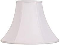 White Medium Bell Lamp Shade 7" Top x 16" Bottom x 12" Slant x 11.5" High (Spider) Replacement with Harp and Finial - Imperial Shade