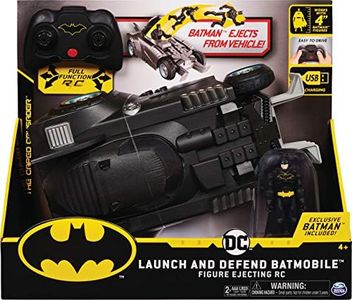 DC Comics Batman Launch and Defend Batmobile Remote Control Vehicle with Exclusive 10 cm Action Figure