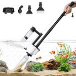 AQQA Fish Tank Cleaner, 8-in-1 Electric Aquarium Gravel Cleaner, 30W Automatic Fish Tank Vacuum Cleaner for Water Change, Sand Wash, Filter