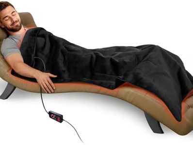 UTK 71" x 32" Full Body Far Infrared Heating Pad, 5X Deeper Pain Relief, Ultra Soft Large Heating Pad, EMF Free, Hotter to 140℉, 4H Auto-Off, Memory Function, Washable, Gift for Women Men