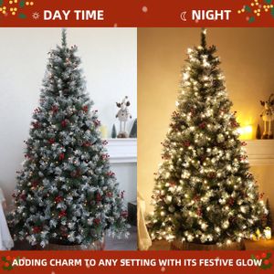 Asinse 7FT Pre-Lit Christmas Tree – Artificial Holiday Decor