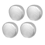 Explore Land Weatherproof Tire Covers 4 Pack – Alumium Tire Wheel Protector for Truck, SUV, Trailer, Camper, RV - Universal Fits Tire Diameters 26-28.75 inches, Silver, Set of 4