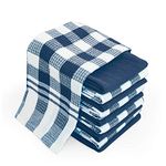 Chef Pomodoro Everyday Kitchen Towels - 10-Pack - 100% Pure Cotton Waffle Dishcloth, 38 cm x 63 cm | 15 in x 25 in (Pack of 10, Dark Teal)