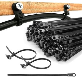 12in Black Zip Ties with Screw Hole, 75lbs Nylon Heavy Duty Zip Ties with Screw Mounting Hole, Mountable Head Cable Ties Straps, for Indoor and Outdoor Cable Management (100, 12in)