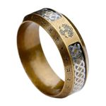 Nordic Tree of Life Ring for Men Women - Viking Stainless Steel Celtic Knot Yggdrasil Ring - Couple Antique Gold Futhark Runes Wedding Promise Finger Ring Jewelry (Color : Gold, Size : 10)