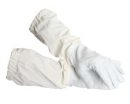 FOREST BEEKEEPING SUPPLY Goatskin Leather Beekeeper's Glove with Long Canvas Sleeve & Elastic Cuff X-Large