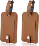 Flintronic 2 Pcs Luggage Tags, Leat