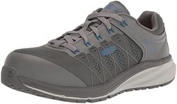 KEEN Utility Men's Vista Energy Low Height Sneakers Composite Toe Industrial Work Shoes, Steel Grey/Baleine Blue, 13