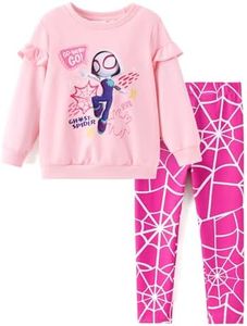 Disney Girls Clothes Sweatshirt Leggings Outfit Set Spidey-Gwen Pink 2T