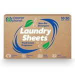 10pk Laundry Detergent Sheets | 20 Loads Fresh Linen Scent Eco Washing Sheets Detergent | Laundry Sheets Detergent Sheets for Washing Sheet Strips | Simple Sheet Laundry Strip Travel Washing Detergent