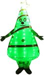 bDDeDD Adult Inflatable Christmas Tree Costume, Blow Up Costume with LED Light for Christmas Party (Christmas Tree, Adult)