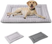 IEUUMLER Dog Bed Mat, Dual Purpose Washable Cushion, Soft Premium Plush Dog Crate Mat, Mattress for Small/Medium/Large Dogs and Cats FC014 (Gray, XL(106 * 71cm))