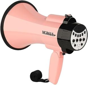 MGROLX 30w Megaphone Bullhorn | Loud Speaker with 6 Different Sound Effects | Built-in Bluetooth Mode, Siren and Recording | Voice Changer Function for Outdoor Sports, Kids, Cheer(Pink)