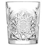 Libbey Hobstar Double Old Fashioned Glasses 12oz / 340ml - Set of 4 - Vintage Cut Glass Whisky Tumblers