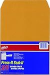 Hilroy Press-it Seal-it Kraft Envelopes, 9 X 12 Inches, 25 Per Pack (76044)