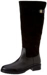 Tommy Hilfiger Coin Suede LONGBOOT, Black, 3.5