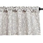 VOGOL Window Short Curtains Valances for Bedroom Dining Room, Rod Pocket Rustic Style Thermal Insulated Small Curtian Drapes Valance for Cafe Room Kitchen, 52x18, Grey