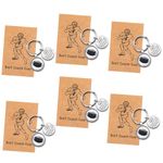 Quelay 6 Sets Football Coach Keychain with Gift Packaging Bulk Football Coach Gifts Football Coach Appreciation Keychain with Football Coach Thank You Card for Men Women Sports