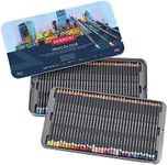 Derwent Procolour Pencils Set Of 72 In Tin, 4mm Round Core, Premium Core Strength, Smooth Texture, Ideal For Fine Art Drawing & Colouring, Professional Quality, 2302508