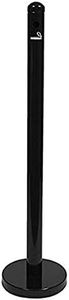 American Metalcraft SPRV2 Free-Standing Smoker Pole, Cigarette Butt Receptacle, Black