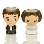 Cupful of Cute Star Wars Han Solo and Princess Leia 16-Ounce Ceramic Mugs, Set of 2 | Tumbler Cocktail Glasses For Home Barware Set | Coffee Cups For Espresso, Lattes | Romantic Gifts and Collectibles