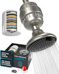 SparkPod Luxury Filtered Shower Head Set 23 Stage Shower Filter - Reduces Chlorine and Heavy Metals - 3 Spray Settings Shower Head Filter for Hard Water - Showerhead with Filter (Brushed Nickel)