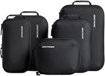 Aerotrunk Ultralight Compression Packing Cubes - Lightweight Travel Organizers for Suitcases and Luggage (6-Pack, Black)