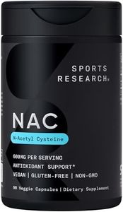 Sports Research N-Acetyl L-Cysteine (NAC) 600mg, 90 Veggie Capsules - Vegan, Non-GMO, Gluten Free. Lemon Aroma
