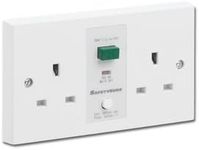 SafetySure RCD Socket White 2 Gang 13A 30mA