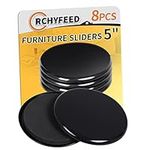 RCHYFEED Furniture Slider for Carpet 5 inch, 8 Pcs Reusable Furniture Sliders and Gliders Heavy Duty, 127mm Round Furniture Pads for Effortlessly Moving Heavy Furniture, Protecting Carpets and Floor