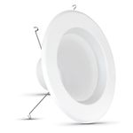 Feit Electric LEDR56B/950CA/MP/6 5/6 inch LED Recessed Downlight, Baffle Trim, Dimmable, 75W Equivalent 10.2W, 925 LM Retrofit kit, 5-6 in 75 Watt, 5000K DayLight, 6 Count(Pack of 1)[packing may vary]