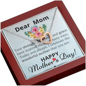 KINDPAW Personalized necklace for mom - Unique and Sentimental Jewelry Gift for Mom's Birthday, Mother's Day, or Any Special Occasion from Daughter or Son (Happy Mother’s Day)