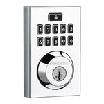 Kwikset 914 Contemporary Keypad SmartCode Electronic Deadbolt Smart Lock Featuring SmartKey Security and ZigBee 3.0 Technology in Polished Chrome