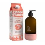 Happi Planet | Organic Liquid Handwash Starter Kit (1L Refill + Glass Bottle) | Oat Milk Fragrance | Moisturizing Hand Wash | Natural, Non-Toxic, Herbal, Eco-Friendly, Chemical Free, pH Balanced