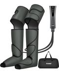 FIT KING Air Compression Leg Massager with 3 Intensities for Foot, Calf and Thigh Muscle Relaxation and Recovery Full Leg Massage Compression Boots