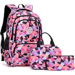 SCIONE Backpack for Women Teen Girls Large Capacity School Backpack Kawaii Backpack for Primary Junior High University School Bag with Pencil Case Lunch Bag