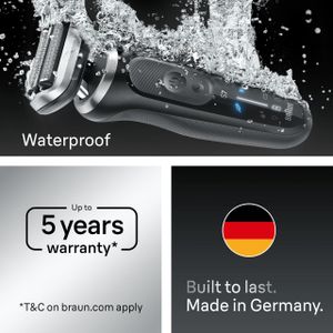 Braun Series 7 Electric Shaver – Black, Wet & Dry