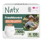 Naty FreeMovers Nappy Pants, Size 4, (8-15 kg), 108 Count