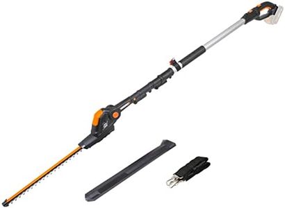 Cortasetos con pértiga telescópica 20V Máx. WORX | PowerShare | WG252E.9 | No Incluye batería ni Cargador | 45 cm de Peine | 3,6 Metros de Altura de Corte | Correa Ajustable