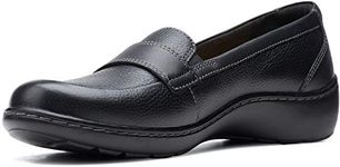 Clarks Women's Cora Daisy Loafer, Black Tumb, 9 M US