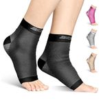 Bionix Plantar Fasciitis Socks - 1 Pair Compression Sleeves for Ankle Arch, Arthritis Pain Relief, Achilles Tendonitis Support, Heel Support Brace for Men and Women- (Black, S/M)