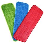 NEAR STOP Reusable Microfiber Spray Mop Pad Dust Cleaning Mop Head Cloth Pads Spray Mop Pad (42x14 cm, Multicolour) (3)