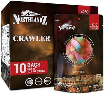 NORTHLANDZ Freeze Dried CRAWLER CANDY | Sweet & Sour Gummy Candy with a Crunch | 1oz/each 10-Pack | Intense Fruit Flavors | Unique Freeze-Dried Snack Treat