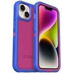 OtterBox iPhone 14 & iPhone 13 Defender Series XT Case - Blooming Lotus (Pink), screenless, Rugged, Snaps to MagSafe, Lanyard Attachment