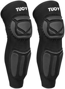 TUOY Knee Pad with Shin Guard Pads, Protective Shin/Knee Sleeve Support for Soccer, Football, Basketball, Wrestling, Volleyball (A Pair)