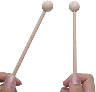 Wood Mallets Percussion Sticks for Xylophone, Chime, Wood Block, Glockenspiel and Bells, 8 Inch Long