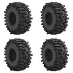 Remote Control Car Tire, 4Pcs 1.9 Inch RC Crawler Tires Rubber Tires with Foam Insert for 1/10 RC Crawler Car SCX10 Black