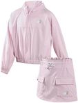 New Balance Girls Skirt Set - 2 Piece Windbreaker Jacket and Woven Skort - Cute Spring Outfit Set for Girls (7-12), Size 10-12, Light Raspberry