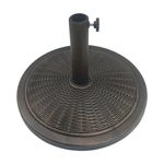 T&Jero 33 lb Round Heavy Duty Patio Market Table Umbrella Base Stand Weight Pre-Filled for Outdoor, Bronze