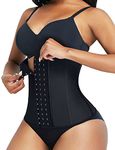 FeelinGirl Waist Trainer for Women Tummy Control Workout Slimming Body Shaper Black